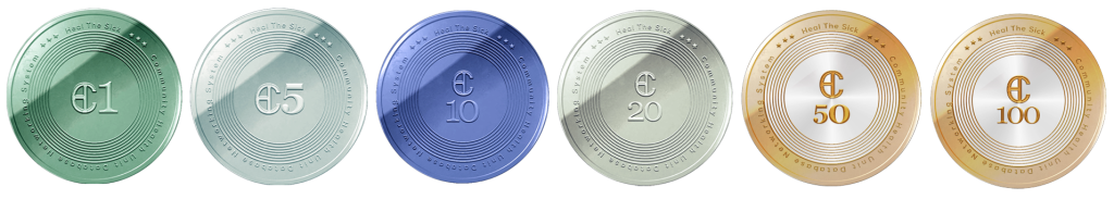 Face value of Healcoins denominations